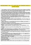 SUB ASSESSMENT FINAL TEST QUESTIONS AND ANSWERS GRADED A&plus; LATEST UPDATE&period;