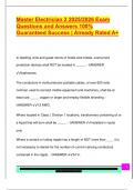 Master Electrician 2 2025&sol;2026 Exam  Questions and Answers 100&percnt;  Guaranteed Success &vert; Already Rated A&plus; 