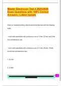 Master Electrician Test 4 2025&sol;2026  Exam Questions with 100&percnt; Correct  Answers &vert; Latest Update