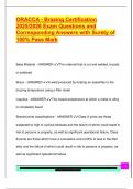 ORACCA - Brazing Certification  2025&sol;2026 Exam Questions and  Corresponding Answers with Surety of  100&percnt; Pass Mark