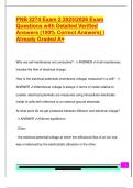 PNB 2274 Exam 2 2025/2026 Exam  Questions with Detailed Verified  Answers (100% Correct Answers) |  Already Graded A+