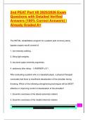 2nd PEAT Part VII 2025&sol;2026 Exam  Questions with Detailed Verified  Answers &lpar;100&percnt; Correct Answers&rpar; &vert;  Already Graded A&plus; 