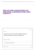 CRJS 324 FINAL EXAM REVIEW VCU QUESTIONS & ANSWERS RATED 100&percnt; CORRECT&excl;&excl;