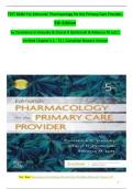 TEST BANK For Edmunds' Pharmacology for the Primary Care Provider&comma; 5th Edition by Constance G Visovsky 9780323661171 Chapters 1-73 Complete Guide&period;