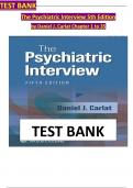 The Psychiatric Interview 4th Edition &ndash; Daniel J&period; Carlat &ndash; Test Bank