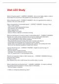 Utah LEO Study  Latest Questions With Solved Correctly Answers&excl;&excl;