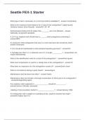 Seattle FEX-1 Starter Questions and Answers