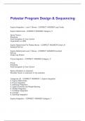 Polestar Program Design & Sequencing  Latest Questions With Solved Correctly Answers&excl;&excl;