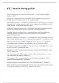 FEX Seattle Study guide Questions and Answers 100&percnt; Correct