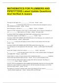 MATHEMATICS FOR PLUMBERS AND PIPEFITTERS