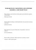 NURS 660 EXAM 3 QUESTIONS AND ANSWERS GRADED A&plus; 2025 MARYVILLE
