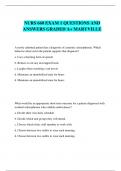 NURS 660 EXAM 1 QUESTIONS AND ANSWERS GRADED A&plus; MARYVILLE