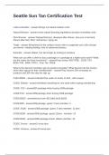 Seattle Sun Tan Certification Test Questions and Answers 100&percnt; Correct