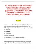 ATI RN CONCEPT BASED ASSESSMENT  LEVEL 3 FORM A AND B EXAM 2025  NEWEST EXAM COMPLETE 600  QUESTIONS AND CORRECT DETAILED  ANSWERS AND RATIONALES &sol;A&plus;  STUDY MATERIAL &sol;BRAND NEW&excl;&excl;