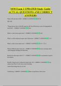 SSM Exam 2 UPDATED Study Guide  ACTUAL QUESTIONS AND CORRECT  ANSWERS 