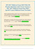 SPC1017 Midterm Exam 2025 With 350  Practice Questions and Correct Answers &vert;  SPC 1017 Midterm Exam Prep 2025 &vert;  Spc1017 Latest Midterm Exam Test Bank