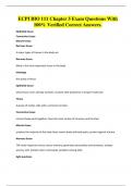 ECPI BIO 111 Chapter 5 Exam Questions With 100&percnt; Verified Correct Answers&period;