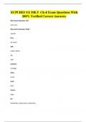 BUNDLE OF ECPI BIO 111 Exams ALL WITH CORRECT SOLUTIONS