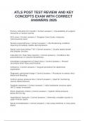 ATLS POST TEST REVIEW AND KEY CONCEPTS EXAM WITH CORRECT ANSWERS 2025