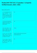 Florida DMV TEST All 1-71 question &sol; & Expertly Verified Answers&comma; 2025 &sol; 2026&period;