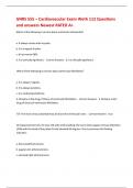 GNRS 555 &ndash; Cardiovascular Exam Woth 112 Questions and answers Newest RATED A&plus; 