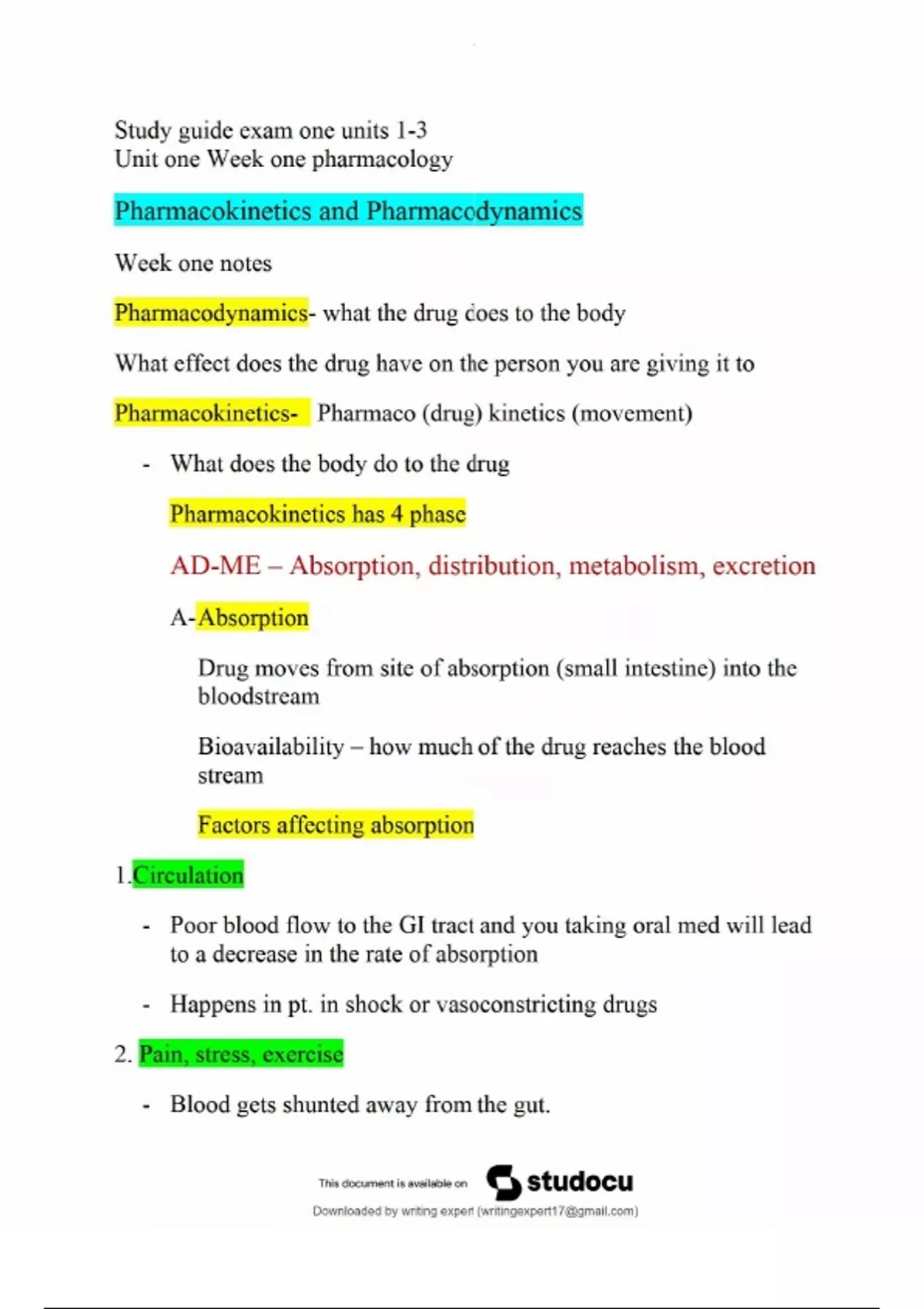 NUR 210 Galen College – Pharmacology Exam 1 Study Guide | 2025 UPDATED ...
