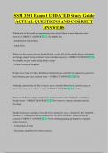SSM 3301 Exam 1 UPDATED Study Guide  ACTUAL QUESTIONS AND CORRECT  ANSWERS 