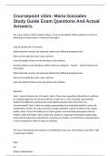 Coursepoint vSim&colon; Maria Gonzales Study Guide Exam Questions And Actual Answers&period;