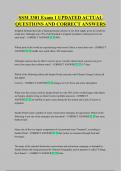 SSM 3301 Exam 1 UPDATED ACTUAL  QUESTIONS AND CORRECT ANSWERS