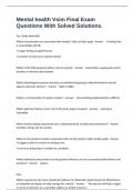 Mental health Vsim Final Exam Questions With Solved Solutions&period;