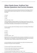 VSim Charlie Snow&colon; Pre&sol;Post Test Review Questions And Correct Answers&period;