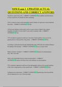SSM Exam I  ACTUAL QUESTIONS AND  CORRECT ANSWERS 