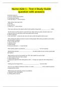 Nurse Aide 1 - Test 4 Study Guide question with answers