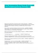 Army Aeromedical Study Guide Exam with Questions and Correct Answers 2025