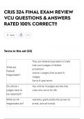 CRJS 324 FINAL EXAM REVIEW VCU QUESTIONS & ANSWERS RATED 100&percnt; CORRECT&excl;&excl;