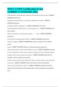 NNCC CCHT Certification Exam CORRECT ANSWERS 2025