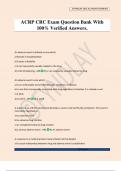 ACRP CRC Exam Question Bank With 100&percnt; Verified Answers&period;