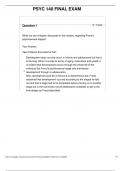 Portage Learning PSYC 140 FINAL EXAM LATEST QUESTIONS AND ANSWERS &vert;&vert; GRADED A&plus;
