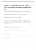 AC-HPAT Prep Biology&comma; Chemistry&comma; Physics&comma; Math With complete solution Newest RATED A&plus; 