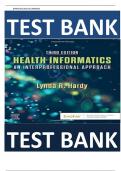 TEST BANK FOR Health Informatics&colon; An Interprofessional Approach 3rd Edition by Lynda R&period; Hardy &comma; ISBN&colon; 9780323711968 &vert;All Chapters Verified&vert; Guide A&plus;