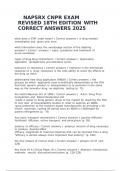 NAPSRX CNPR EXAM REVISED 18TH EDITION WITH CORRECT ANSWERS 2025