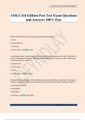 AMLS 3rd Edition Post Test Exam Questions and Answers 100&percnt; Pass