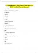 PN 2005-Pharmacology Exam Questions With 100&percnt; Verified Correct Answers&period;