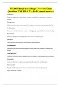 PN 2005-Respiratory Drugs Overview Exam Questions With 100&percnt; Verified Correct Answers&period;