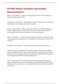 AC HPAT Physics Questions and answers Newest Rated A&plus; 