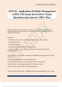 APM &num;1&colon; Application Portfolio Management &lpar;APM&rpar; CIS Exam ServiceNow&period; Exam Questions and Answers 100&percnt; Pass