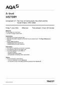 BUNDLE-&colon;&colon;2024 AQA A-level HISTORY &vert;QUESTION PAPER WITH FINAL MARKING SCHEME 100&percnt; VERIFIED