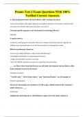 Promo Test 2 Exam Questions With 100&percnt; Verified Correct Answers&period;