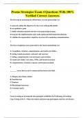 Promo Strategies Exam 4 Questions With 100&percnt; Verified Correct Answers&period;