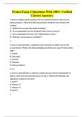 Promo Exam 2 Questions With 100&percnt; Verified Correct Answers&period;